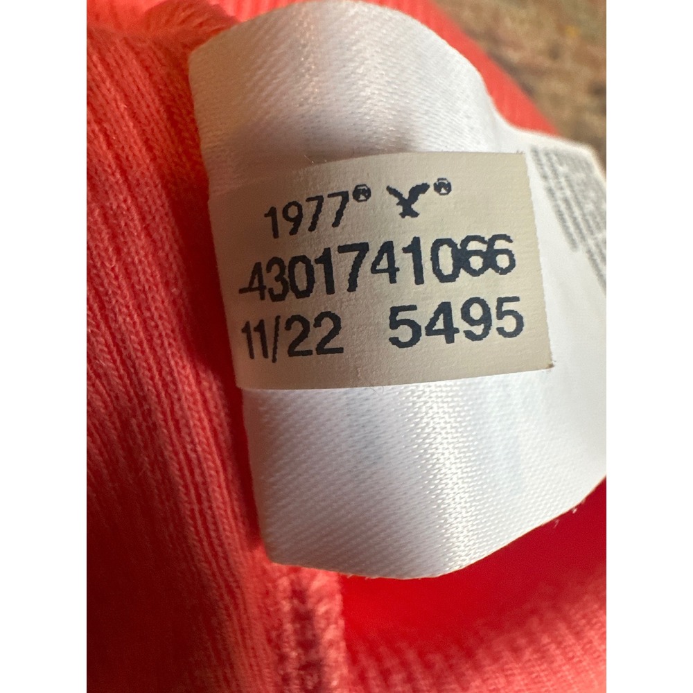 Set of 2  Aerie‎ American Eagle Ribbed Tank Tops Coral Pink Black Sz XS Top - Picture 10 of 12